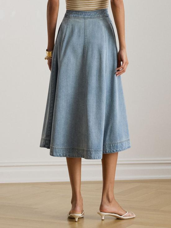 26SS 랄프 로렌 미디 스커트 200P13651 001 Blue - RALPH LAUREN