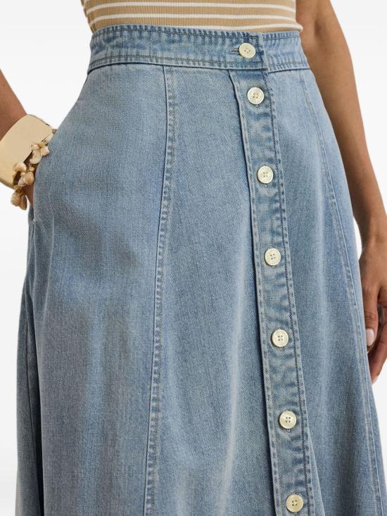 26SS 랄프 로렌 미디 스커트 200P13651 001 Blue - RALPH LAUREN