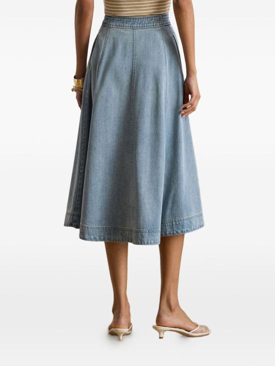 26SS 랄프 로렌 미디 스커트 200P13651 001 Blue - RALPH LAUREN