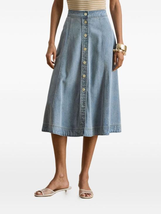 26SS 랄프 로렌 미디 스커트 200P13651 001 Blue - RALPH LAUREN