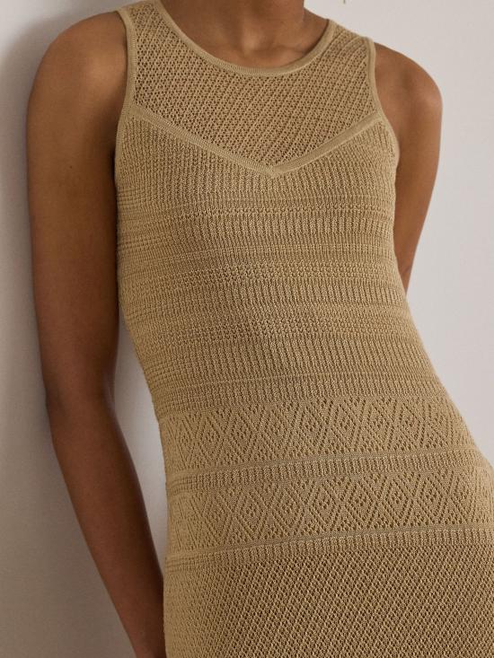 26SS 랄프 로렌 미디 원피스 253P08980 001 Marrone - RALPH LAUREN