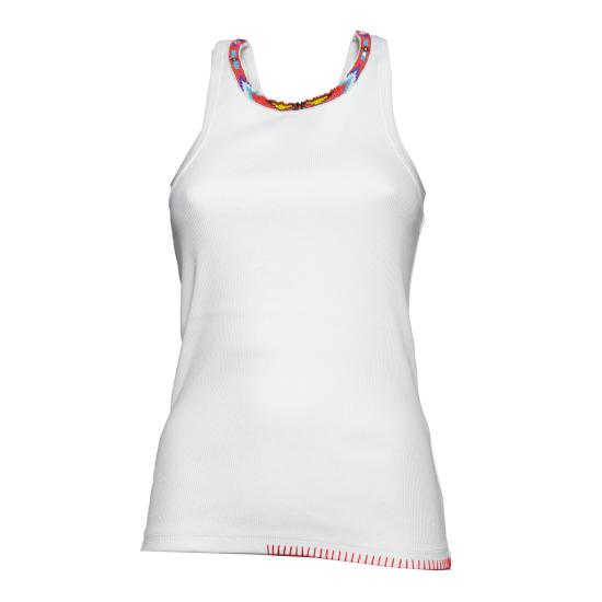 26SS 프론트 스트릿 민소매 티셔츠 37105 00 Bianco