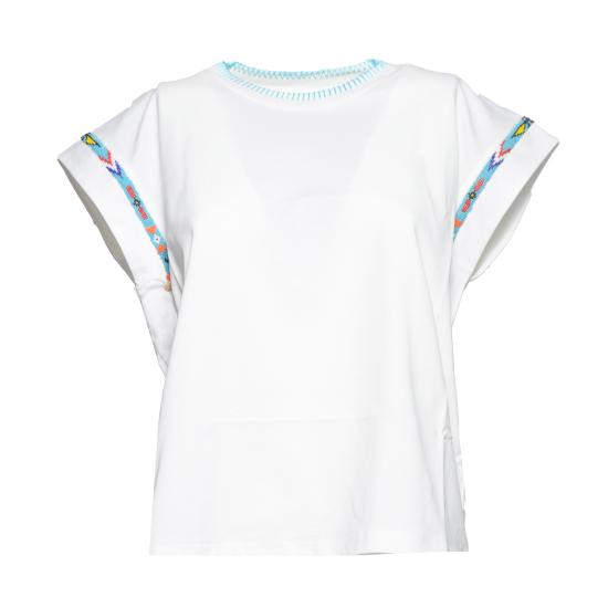 26SS 프론트 스트릿 반팔 티셔츠 37104 00 Bianco