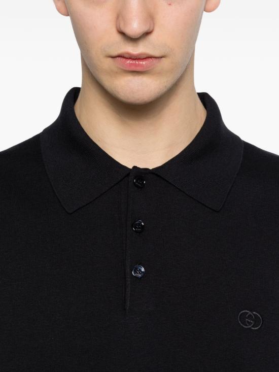 26SS 구찌 자수 실크 코튼 폴로 셔츠 853378 XKFDL4255 - GUCCI