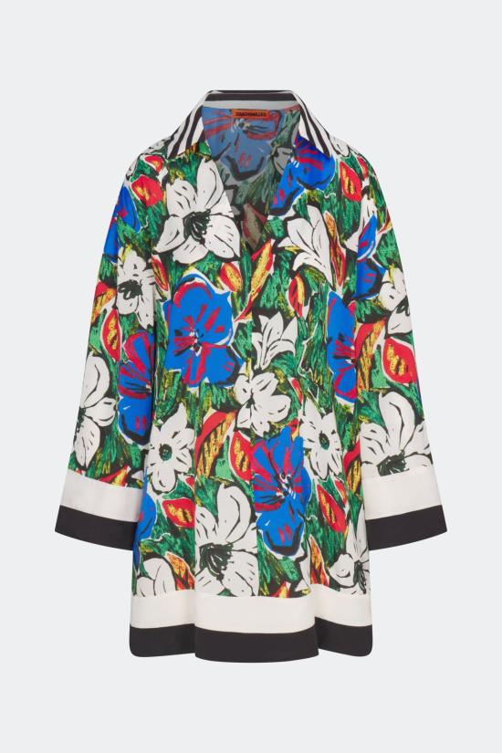  사이먼밀러 숏 원피스 사이먼 밀러 디아즈 미니 드레스 트로피컬 플로럴 프린트 콤보