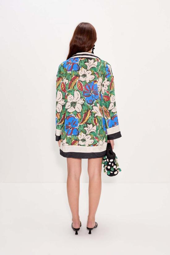  사이먼밀러 숏 원피스 사이먼 밀러 디아즈 미니 드레스 트로피컬 플로럴 프린트 콤보 - SIMONMILLER