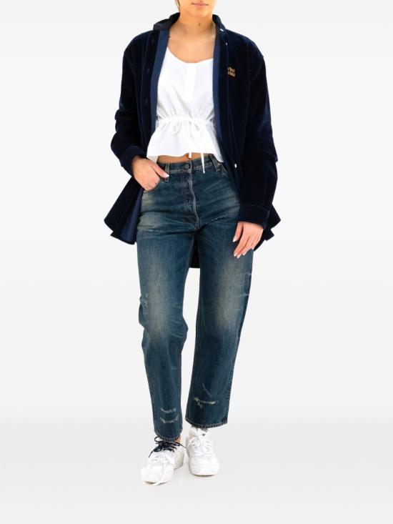 26SS 미우미우 코듀로이 앤 스웨이드 셔츠 MK162618SZ S OOOF0008 - MIU MIU