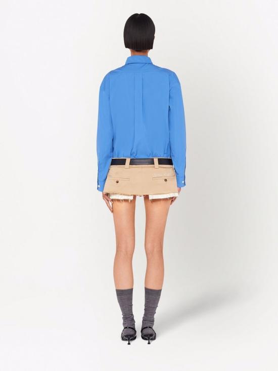 26SS 미우미우 오버사이즈드 포플린 셔츠 MK162610RG S OOOF0237 - MIU MIU