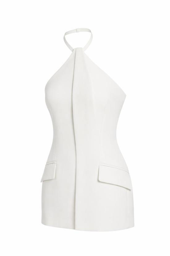 26SS 스포트막스 미디 원피스 2612231012600 SPXPINNE 004 White - SPORTMAX