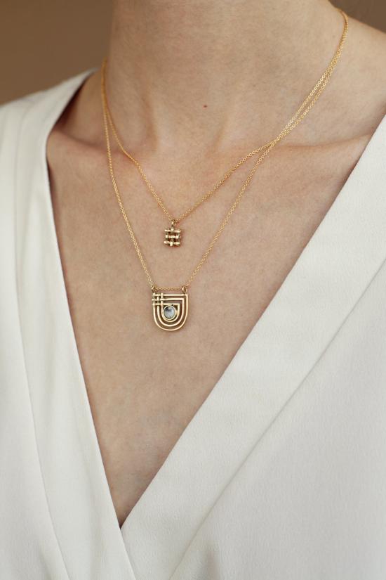  린지 루이스 주얼리 목걸이/팬던트 린지 루이스 크로스해치 목걸이 - LINDSAY LEWIS JEWELRY