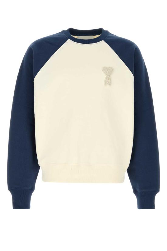 26SS 아미 코튼 니트 아미 드 하트 스웨트셔츠 USW781747 A027 White