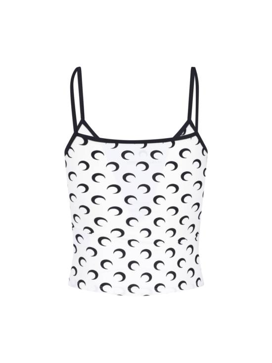 26SS 마린세르 문 프린트 저지 스트랩 탑 WTO508A CJER0001 WH00 - MARINE SERRE