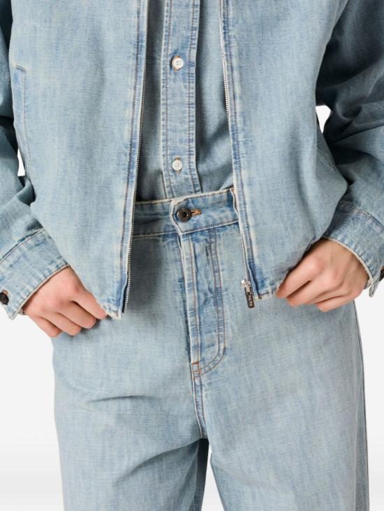 26SS 미우미우 샴브레이 진 GWP394 18JIF0076 Azzurro - MIU MIU