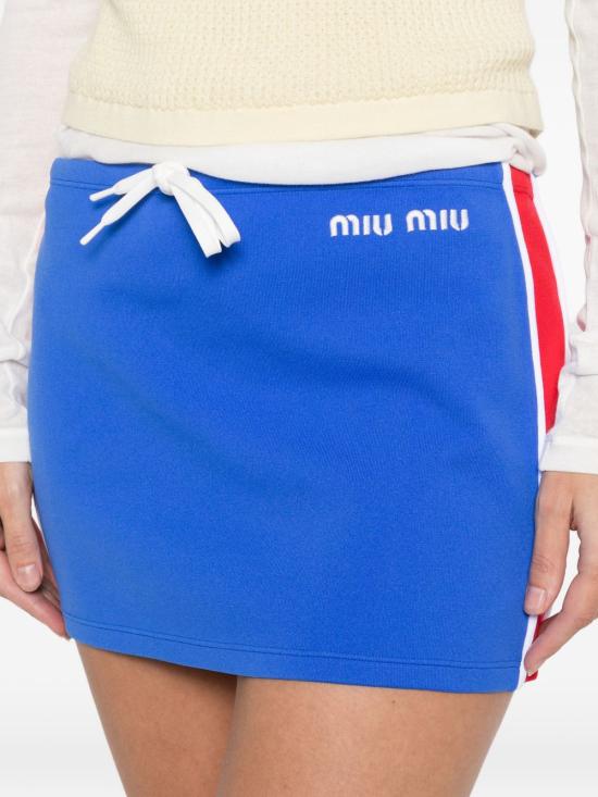 26SS 미우미우 미디 스커트 MMG584 148OF0Q0U Bluette - MIU MIU