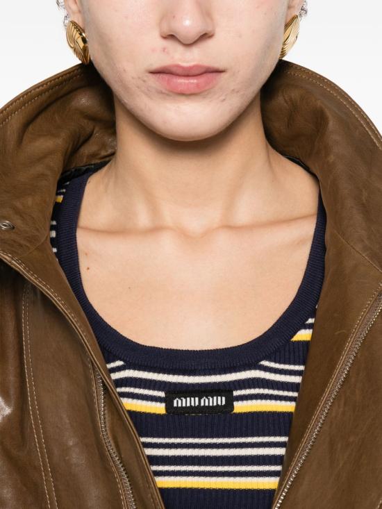 26SS 미우미우 민소매 티셔츠 MMV341 1848F0008 Blu - MIU MIU