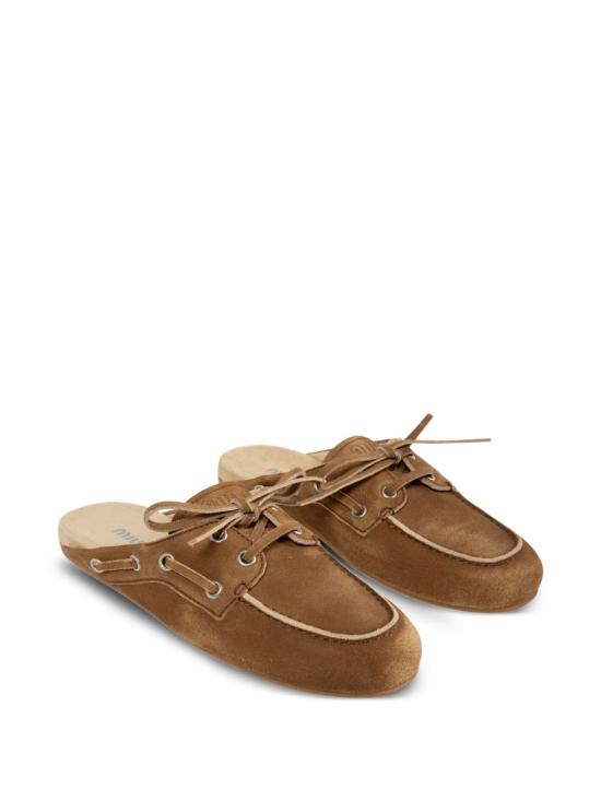 26SS 미우미우 뮬/슬리퍼 5D455E Z5OF0401 Brown - MIU MIU