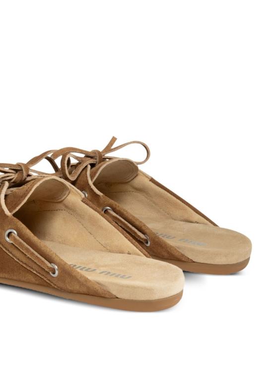 26SS 미우미우 뮬/슬리퍼 5D455E Z5OF0401 Brown - MIU MIU