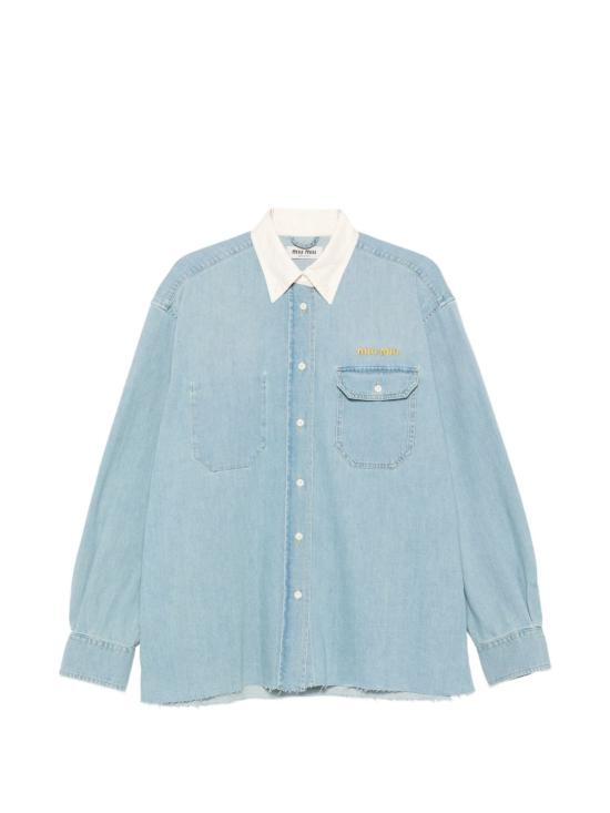 26SS 미우미우 셔츠 GWC134 1823F0013 Azzurro