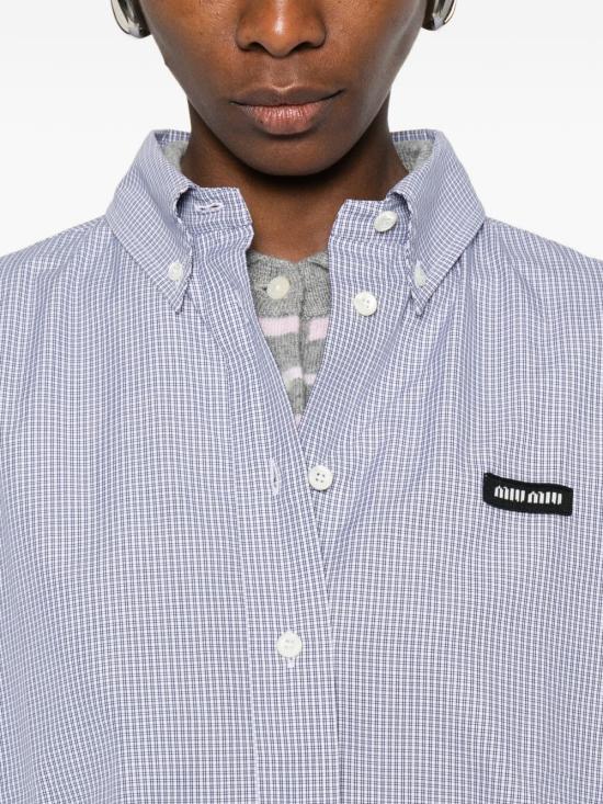 26SS 미우미우 포플린 셔츠 MK1659 1805F0008 Azzurro - MIU MIU