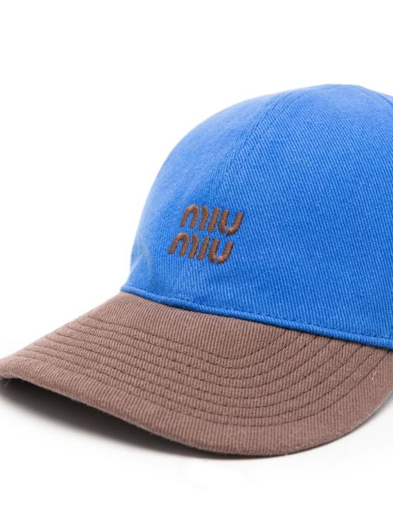 26SS 미우미우 모자 5HC369 2CWCF0IX2 Azzurro - MIU MIU