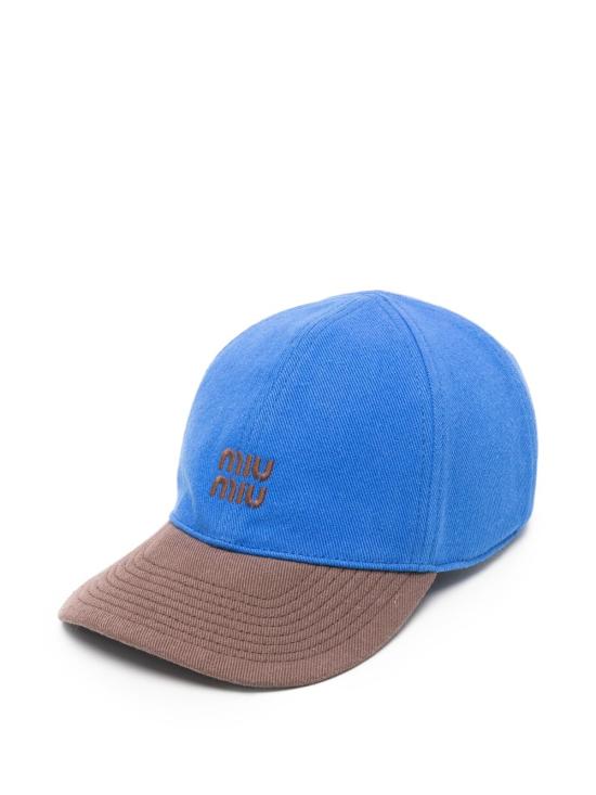 26SS 미우미우 모자 5HC369 2CWCF0IX2 Azzurro