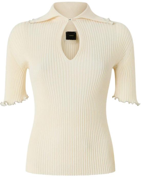 26SS 핑코 폴로 티셔츠 106287A343C14 WHITE