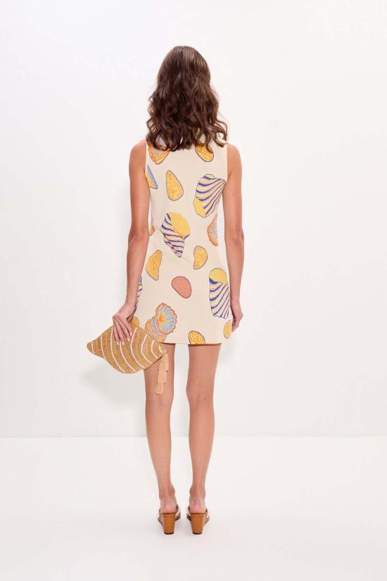  사이먼밀러 숏 원피스 사이먼 밀러 액손 슬리브리스 미니 드레스 비비드 쉘 - SIMONMILLER