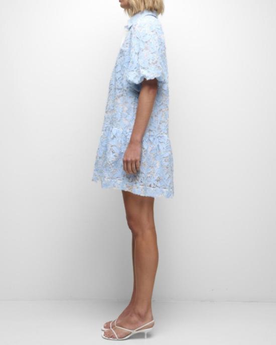  조나단 심카이 숏 원피스 Jonathan Simkhai 크리시 코튼 레이스 미니 드레스 셀레스트 멀티 - JONATHAN SIMKHAI