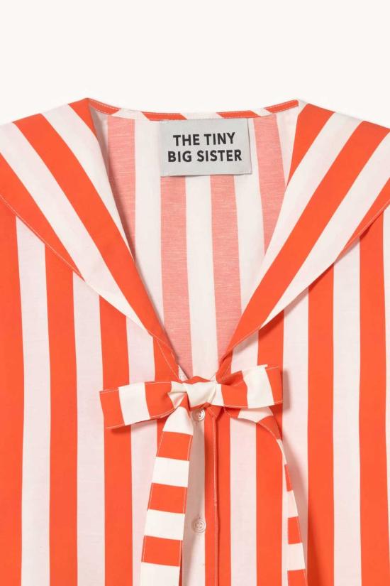  타이니 빅 시스터 블라우스 스트라이프 세일러넥 - TINY BIG SISTER
