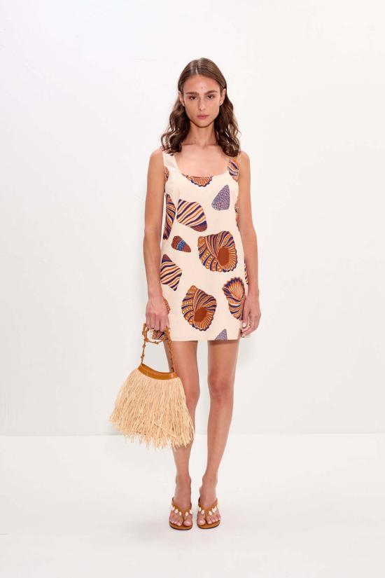  사이먼밀러 숏 원피스 사이먼 밀러 사하라 린넨 미니 드레스 내추럴 쉘