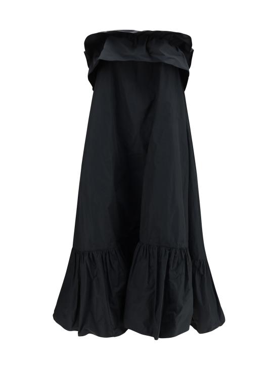 26SS 생로랑 미디 원피스 871133Y9J63 1000 BLACK