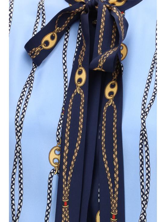 26SS 구찌 프린트 실크 트윌 셔츠 856109ZAUK5 4061 LIGHT BLUE - GUCCI