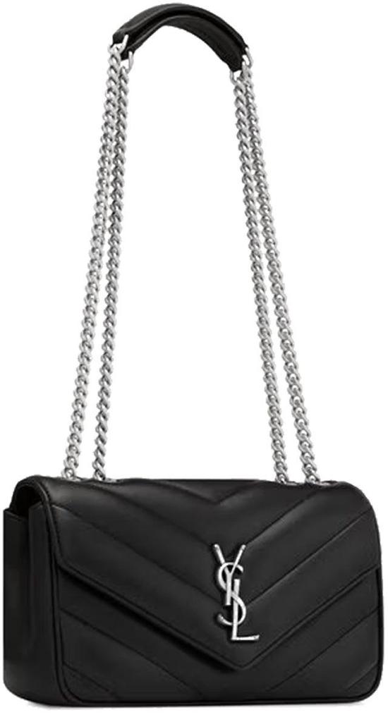  생로랑 루루 스몰 마테라쎄 램스킨 숄더백 801437AAE4Y1000 BLACK - SAINT LAURENT