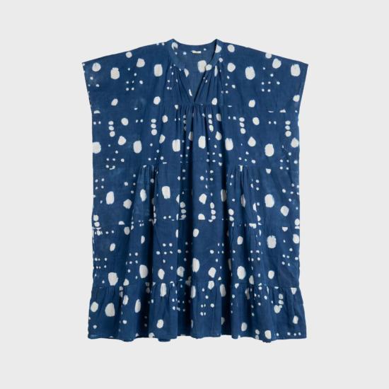  LADDER x WOC 숏 원피스 래더 X 워크 스윙 드레스 인디고 스트라이프 - OTHER BRANDS