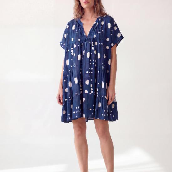  LADDER x WOC 숏 원피스 래더 X 워크 스윙 드레스 인디고 스트라이프