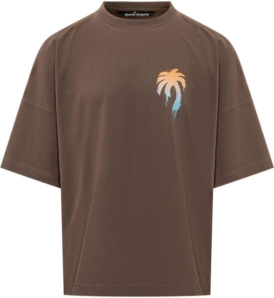 26SS 팜앤젤스 반팔 티셔츠 PMAA10BS26JER0036001 BROWN