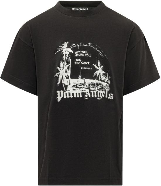 26SS 팜앤젤스 반팔 티셔츠 PMAA109S26JER0061003 BLACK