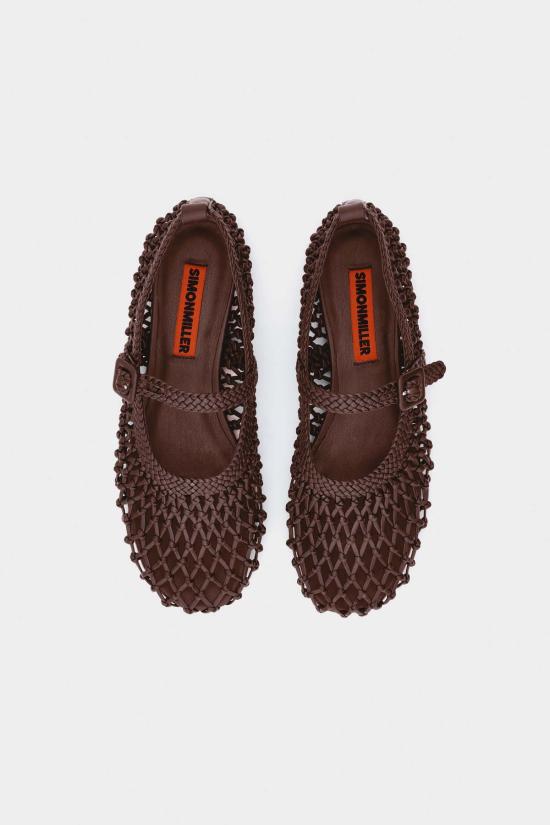  사이먼밀러 플랫 슈즈 사이먼 밀러 노티드 리아드 플랫 초콜릿 - SIMONMILLER