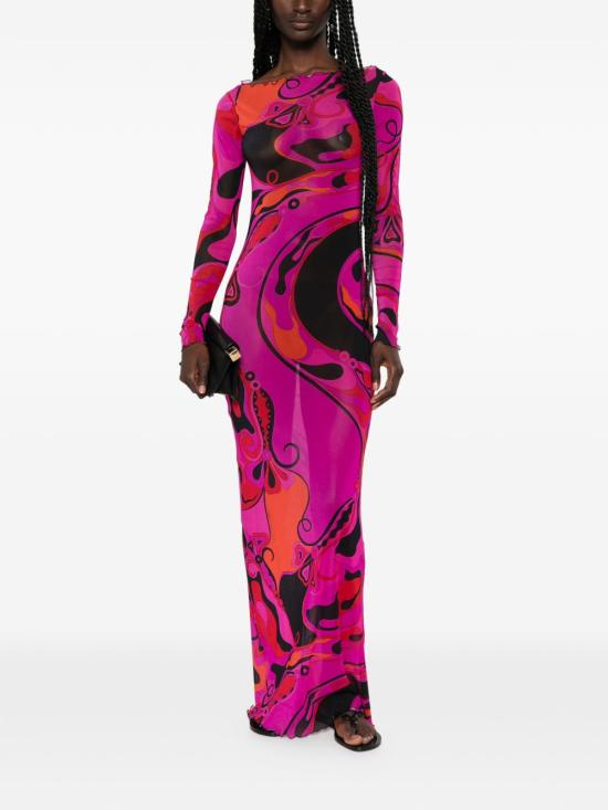 26SS 푸찌 롱 원피스 6HJI35 6H739026 Fucsia - PUCCI
