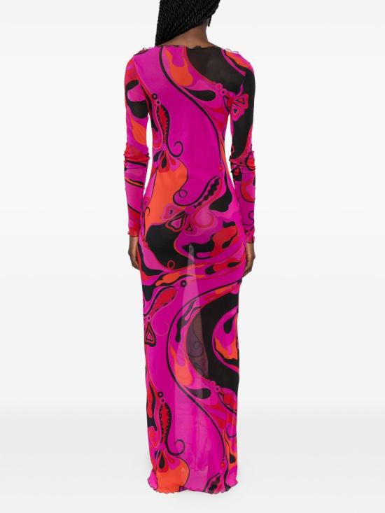 26SS 푸찌 롱 원피스 6HJI35 6H739026 Fucsia - PUCCI