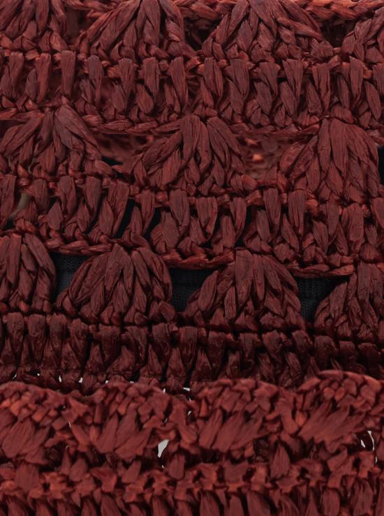  트윈셋 모자 (챙 있는 디자인, 면 소재 디테일, 갈색) - TWINSET