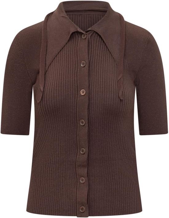 26SS 핑코 폴로 티셔츠 106316A347L78 BROWN