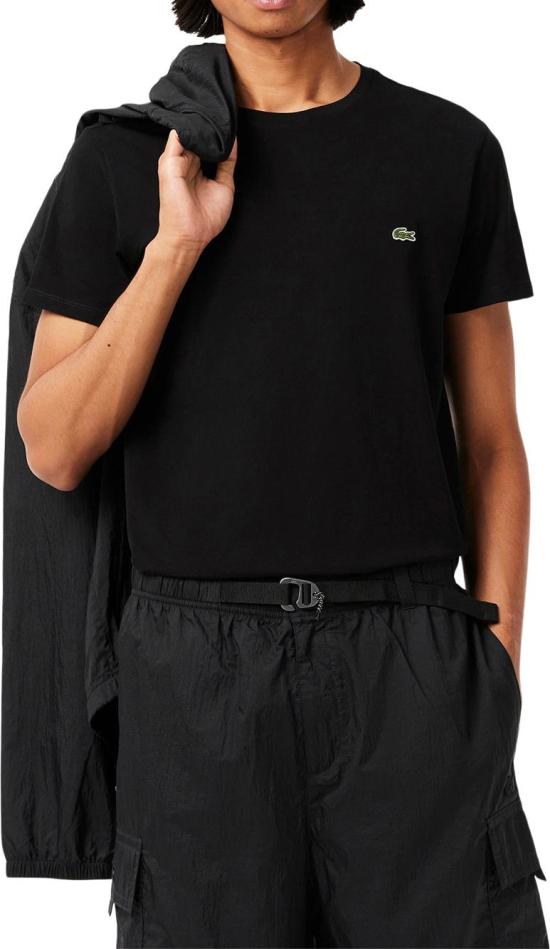 26SS 라코스테 피마 코튼 저지 크루넥 티셔츠 TH6709 BLACK - LACOSTE