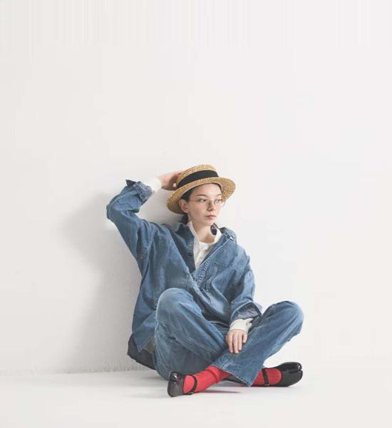  Véritécoeur 셔츠 데님 풀오버 셔츠 인디고 - OTHER BRANDS