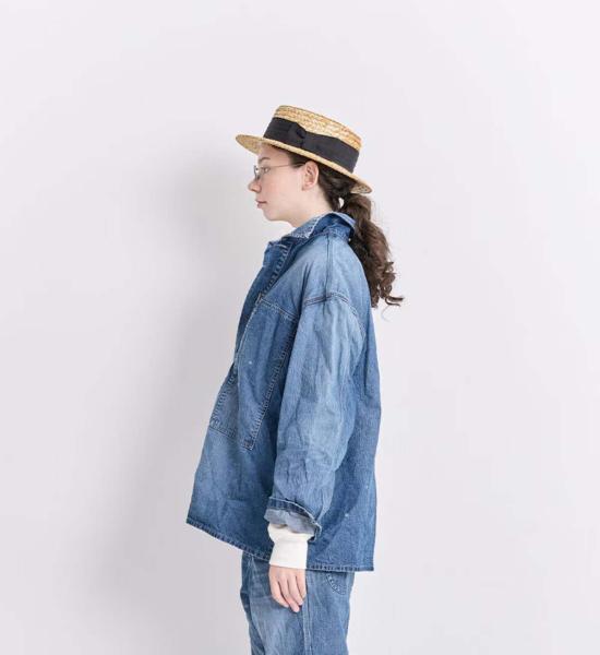  Véritécoeur 셔츠 데님 풀오버 셔츠 인디고 - OTHER BRANDS