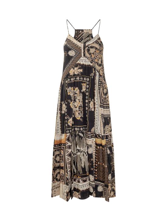 25SS 이자벨마랑 롱 원피스 25PRO0380FBC1J16E BKOC BLACK OCHRE