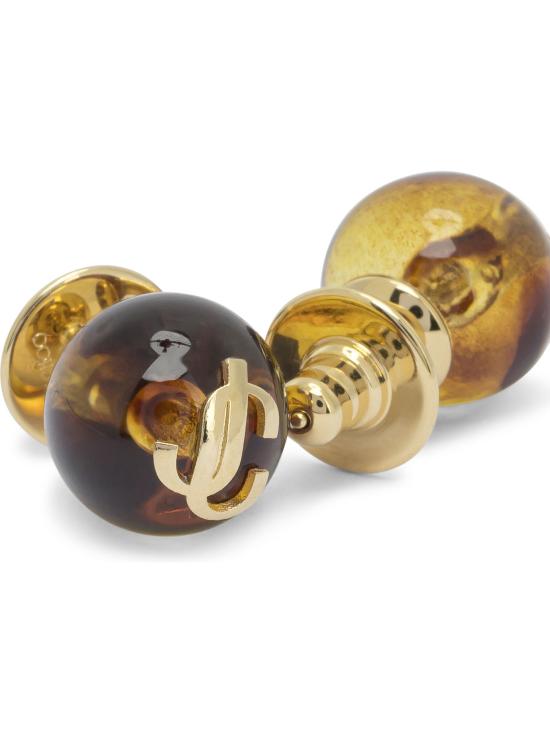 26FW 지미추 이어링 BEADS EARRINGSHBETORTOISESHELL GOLD Brown - JIMMY CHOO