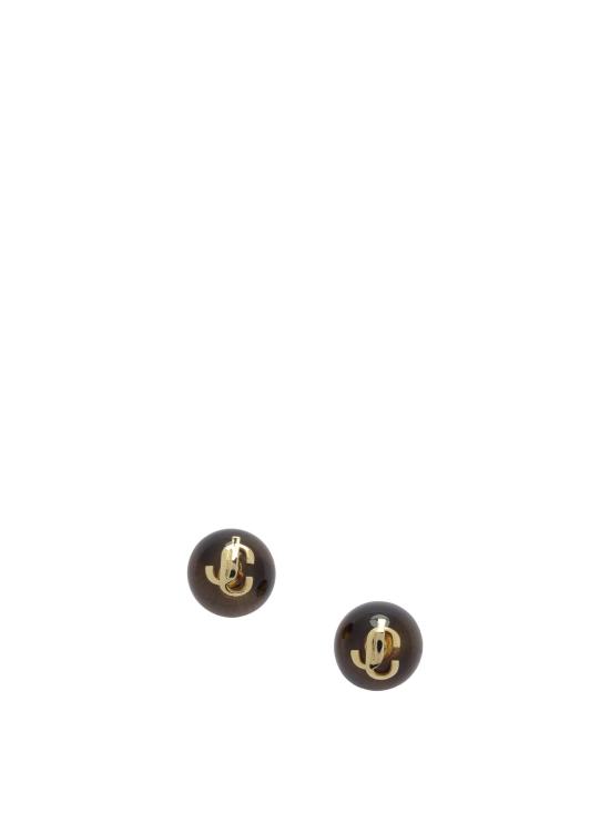 26FW 지미추 이어링 BEADS EARRINGSHBETORTOISESHELL GOLD Brown