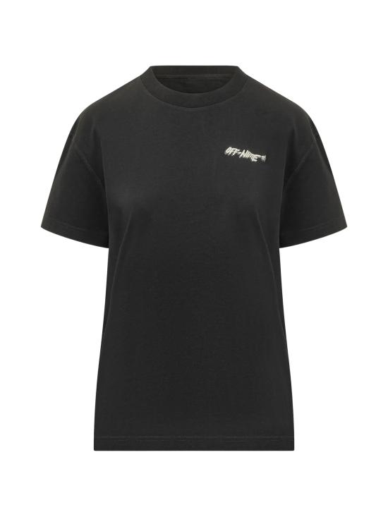 26SS 오프화이트 반팔 티셔츠 2AA089S26JER001 W022 BLACK LEMON ICING