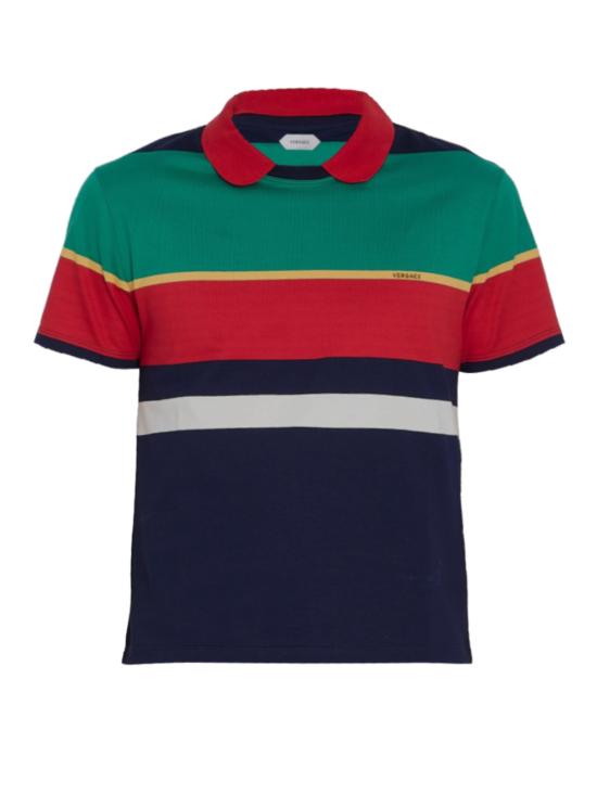 26SS 베르사체 폴로 티셔츠 1024579 1A178906G870 BRIGHT GREEN BRIGHT YELLOW LIP